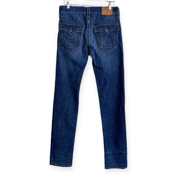 True Religion Geno Relaxed Slim Medium Wash Flap Pocket Jeans Men's Size 30x35 - Picture 2 of 12